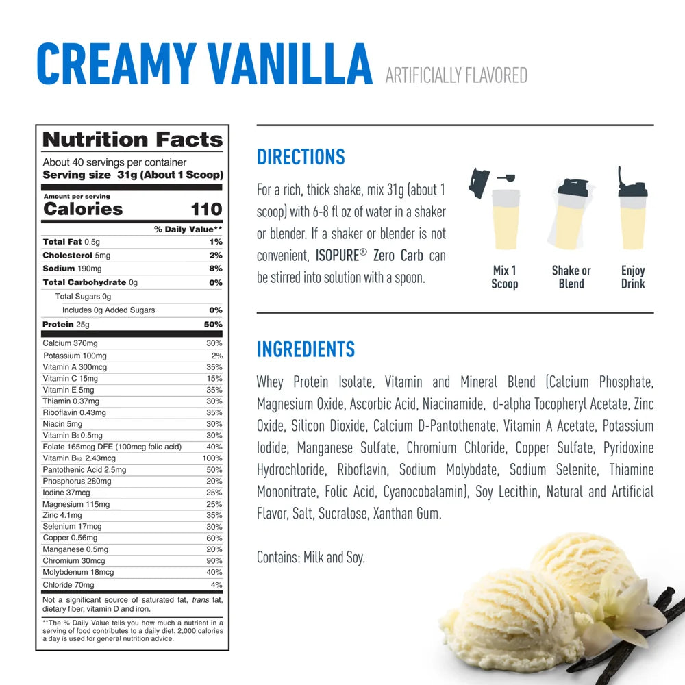 ISOPURE Flavored Protein | 25 g Proteína